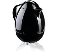 Leifheit Pichet Isotherme Columbus 1,0 L, Thermos café et thé Double paroi en Verre, Bouteille Isotherme avec Couvercle à Levier utilisable d’Une Main, cafetière, théière, 100% hermétique, Noire