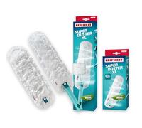 Leifheit Plumeau Superduster XL avec housse de rechange, plumeau poussière lavable, dépoussiérer durablement, microfibre 360 degrés taille XL, plumeau dépoussiérant grandes surfaces avec Click-System