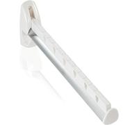 Leifheit Porte cintre mural Airette, Support de cintre pouvant accueillir jusqu’à 7 cintres, Tringle à vêtements rétractable de 31 cm à fixer au mur