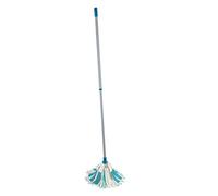Leifheit Balai à franges Power Mop 3-en-1 Telescope, balai manche télescopique de 78 à 137 cm, balai à franges en viscose très absorbantes, balai lavage sol avec mop, pour carrelage et sols en pierre