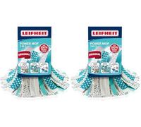 Leifheit Power Mop Tête de Rechange en Plastique Turquoise Taille Unique 40 x 30 x 10,5 cm (Lot de 2)