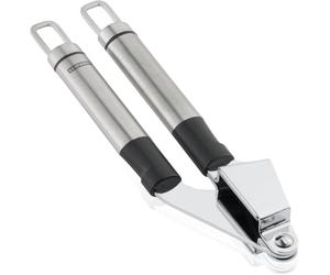 Leifheit Presse-ail ProLine, Coupe-ail manuel en acier inoxydable | Grille amovible, hache l’ail épluché ou non en petits morceaux d’une simple pression, compatible lave-vaisselle, manche ovale