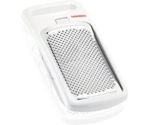 Leifheit râpe à noix de muscade ComfortLine, Râpe Manuelle avec Réceptacle | Râpe à muscade en acier inoxydable, pour un râpage fin et précis, avec rangement intégré pour noix entières ou râpées