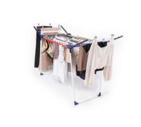 Leifheit Séchoir à Linge Pegasus 180 Solid, séchoir sur Pied Grande Surface d'étendage, étendoir à Linge Solide et Inoxydable, Un Accessoire