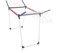 Leifheit Séchoir à Linge Pegasus 200 Solid, Tancarville avec 20m d'étendage | Étendoir à linge pliable pour intérieur et extérieur, ailes de 107cm pour le linge long, 4 supports petites pièces, 5 cintres