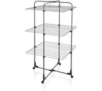 Séchoir à linge tour noir sur roulettes 42 m d'étendage 3 niveaux, Leifheit Comfort Tower 420 Black
