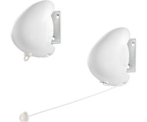 Leifheit Séchoir Mural Rollfix Single 80 Longline, Fil à Linge Rétractable | 8 mètres, enrouleur automatique, usage intérieur et extérieur, fil PVC lavable, boîtier pivotant rabattable, gain de place