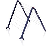 Leifheit Séchoir pour baignoire Pegasus V, séchoir à linge pour toute taille de baignoires, étendoir à linge longueur d'étendage d'environ 11 mètres