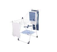 Étendoir à linge Leifheit Classic 250 Flex 81409, séchoir à linge avec 25m d'étendage et ailettes réglables en hauteur, blanc