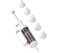 Leifheit 03162 Set de 6 Douilles Seringue à Décorer Blanc/Gris