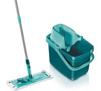 LEIFHEIT 55356 Set Combi Clean M, seau et balai essoreur faciles d'utilisation, balais serpillière, mécanisme d'essorage intégré