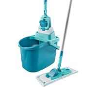 Leifheit Set PowerClean M – Balai serpillière et seau essoreur ménageant le dos, housse Micro Duo