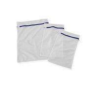 Leifheit Set de 3 filets à linge, Sacs à linge pour un nettoyage des textiles tout en douceur, Sacs de lavage de deux tailles différentes avec fermeture éclair