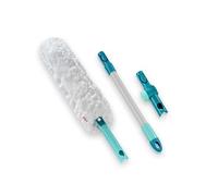 Leifheit Set plumeau Superduster XL Pro Reach, Accessoire ménage Long Extensible avec Manche de 43 cm, Lavable, plumeau dépoussiérant Microfibre, ustensile télescopique pour dépoussiérer