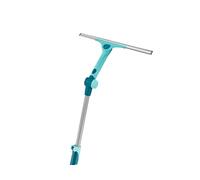 Leifheit Set raclette à vitres 2-en-1 XL Telescope Pro Reach, Raclette de nettoyage avec manche télescopique de 120 à 200 cm, Raclette vitre télescopique compatible avec les ustensiles du Click-System