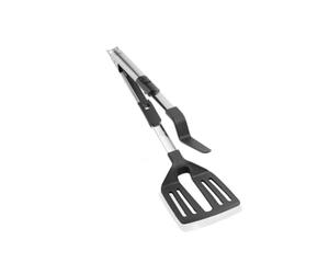 Leifheit Spatule 2-en-1 ProLine, Ustensile de Cuisine antiadhésif | Transformation facile de pelle en pince, embouts en nylon résistants à la chaleur jusqu'à 160 °C, anti-rayures