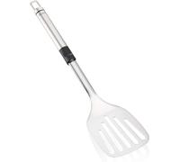 Leifheit Spatule ProLine, Spatule de cuisine en acier inoxydable résistant à la chaleur, Ustensile de cuisine avec manche ovale pour une manipulation confortable et œillet de suspension, argenté