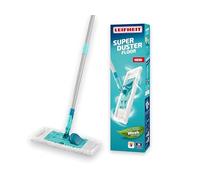Leifheit SUPERDUSTER Floor, Balai mop Lavable avec Housse Anti-poussière intégrale pour sols durs et plinthes, Balai Plat en Microfibre pour Nettoyage à Sec, Laver au Lieu de Jeter