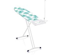 Leifheit Table à repasser Air Board Express M Solid Palm Leafs, planche à repasser pliante 120 x 38 cm, table repassage avec support pour centrale vapeur, repose-fer, guide-fil et support pour cintres