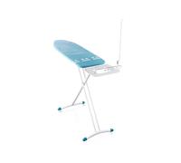 Leifheit Table à repasser Air Board Express M Solid, surface de repassage 120 x 38 cm, table à repasser pliable housse en coton, hauteur réglable jusqu’à 100 cm, avec support pour cintres et guide-fil