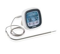 Leifheit Thermomètre à four et BBQ numérique, thermomètre de cuisine avec niveaux de cuisson prédéfinis, thermomètre de cuisson à piles avec minuterie