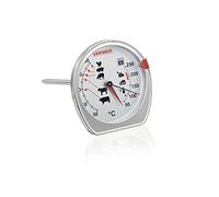 Leifheit Thermomètre de cuisine four & cuisson, affichage combiné température du four et température à cœur, sonde alimentaire de précision, thermomètre de grill avec échelle points de cuisson idéaux