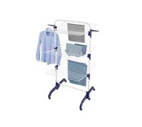 Leifheit Tower Dryer Comfort 420 Séchoir à Linge 42 m Espace de séchage 42 m Structure en Acier Robuste avec Pinces à Chaussettes et cintres, Ouvert 167 x 66 x 87 cm Hauteur fermé 95 x 66 x 6 cm