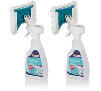 Leifheit Window Spray Cleaner micro duo, Nettoyant vitres 500 ml avec housse, Spray nettoyant lave-vitres avec articulation flexible, Produit nettoyant à flacon rechargeable avec housse de nettoyage