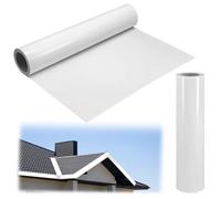 LEIFIDE 1 rouleau de bobine de garniture en aluminium blanc de 61 cm x 15,2 m, rouleau clignotant en métal de 0,2 mm pour toiture, réparation et installation