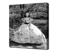 Leigh Vivien Gone With the Wind Vintage 12 - Impression sur toile sur cadre en bois - Image parfaite pour la décoration murale