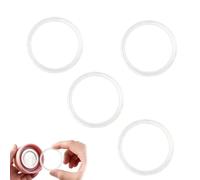LEIIERUY 4 Stück Silikon Flaschen Dichtungsringe 6 cm - Joint d’Étanchéité BPA Frei pour Isolierflaschen & Thermobecher, Flexible et Auslaufsicher, Set de Remplacement