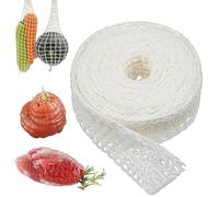 LEIIERUY Filet à Jambon Blanc 5 m Coton élastique 16 Mailles pour roulage de Viande et Conservation rôti Cuisson Maison