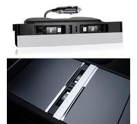 Leikaendi Chargeur USB de Voiture pour Tesla avec 2 câbles rétractables de Type C pour Model Y Juniper 2025-2026 et Model 3 Highland 2024-2025, Total de 140 W pour Console Centrale