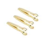 Leikance Lot de 3 pinces à sucre en acier inoxydable 10 * 1.4cm doré