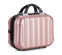 Leikance Mini valise de voyage portable étanche avec sangles élastiques 35,6 cm, rose gold