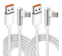 Leikedun 2 Pack 120W Câble USB C Charge Rapide (1M+2M) 90 Degrés 6A Câble Type C pour Xiaomi Mi15 Mi14T Mi14 Mi13 Mi12 Mi11 Poco F7 X7 F6 F5 X6 X6 X5 Redmi Note 14 13 12 11