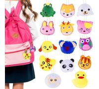 Leikedun Kit Couture Enfant 14 Pièces - Jouet DIY Créatif avec Animaux en Feutre (Chat, Panda, Hibou, Renard) - Cadeau Éducatif pour Filles Garçons 6 7 8 9 10 12 Ans - Couture Débutant