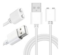 Leikedun Lot de 2 câbles de charge USB magnétiques universels de 7 mm pour masseur, lampe de poche, nettoyeur de visage, montre intelligente et plus encore, câble USB magnétique à 2 broches, câble de