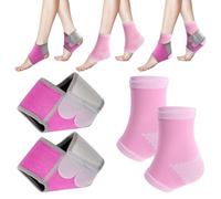 Leikedun Lot de 2 paires de chevillères tricotées pour enfants - Chaussettes de compression élastiques respirantes - Pour la course à pied, le football, l'escalade, les voyages (rose)