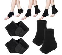 Leikedun Lot de 2 paires de chevillères tricotées pour enfants - Chaussettes de compression élastiques respirantes - Pour la course à pied, le football, l'escalade, les voyages - Noir