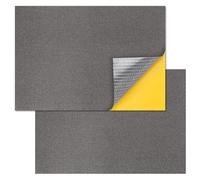 Leikedun Lot de 2 rustines de réparation en toile grise - 20,3 x 14 cm - Patchs de réparation autocollants imperméables pour sièges de voiture, canapés, rideaux, tentes, meubles, auvents