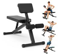 leikefitness Banc de musculation romain réglable pliable pour entraînement complet du corps