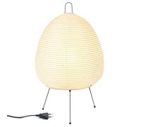 Leikurvo Abat-jour en papier de riz, lampe de table en papier, lampe de chevet, lampe de table, lampe de table, abat-jour avec douille E27, interrupteur et ampoule, lampe suspendue, lampe de rechange