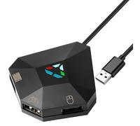 Leikurvo Adaptateur clavier souris - Compatible avec PS4/Xbox/Switch - Convertisseur de souris de jeu pour Xbox One/360, PS3/PS4, Switch - Prise en charge de type C et micro USB