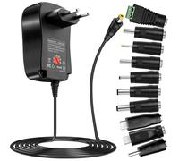 Leikurvo Adaptateur Universel 41 W AC vers DC 6 V 9 V 12 V 15 V 18 V 20 V 24 V 1 A 1,5 A 2 A, Chargeur d'alimentation à découpage avec Port USB 5