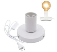 Leikurvo Douille de lampe de bureau E27 avec interrupteur à câble, lampe de table vintage, lampe de bureau industrielle, douille E27 avec prise, pour décoration d'éclairage domestique, café, bar,