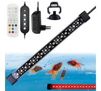 Leikurvo Éclairage d'aquarium, 10 W, mode spectre complet 24h/24, 7j/7, lampe LED avec minuterie, mode jour et nuit et mode bricolage avec 7 couleurs pour plantes aquatiques et aquariums d'eau douce