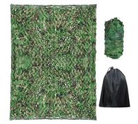 Leikurvo Filet de camouflage Camouflage Net, Filet de camouflage à double couche 2x3m Protection visuelle Filet de camouflage de jungle Protection solaire Cape de camouflage Net de camouflage pour