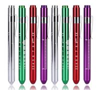 Lot de 8 lampes de diagnostic médical, lampe pupille LED, réutilisable, avec clip de poche, pour infirmières, médecins, étudiants