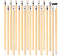 Leikurvo Lot de 150 crayons HB en bois naturel avec gomme - Crayons en bois HB - 18,8 x 0,7 cm - Crayons graphite naturel pour étudiants, école, maison, bureau, fournitures scolaires